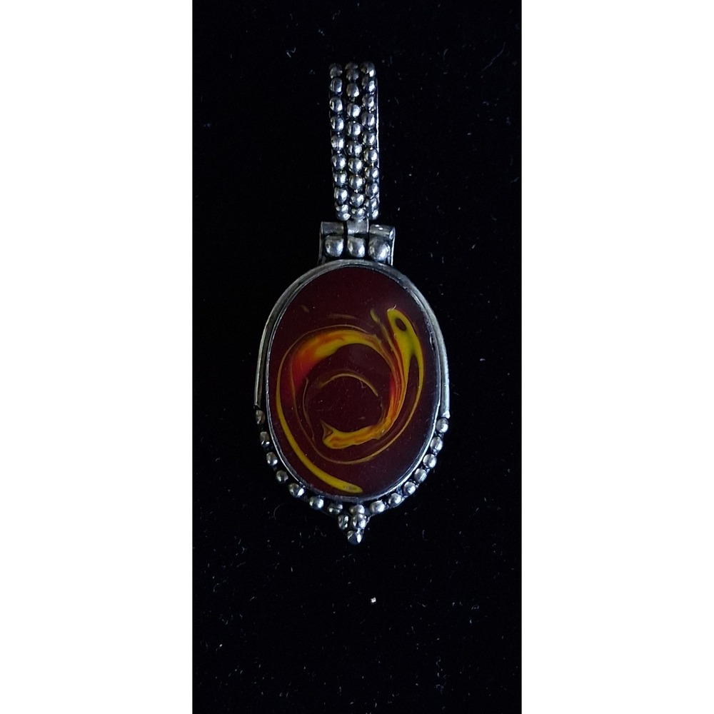 NOREENA JASPER Cabochan PENDANT AUSTRALIA 925 Sterling Silver